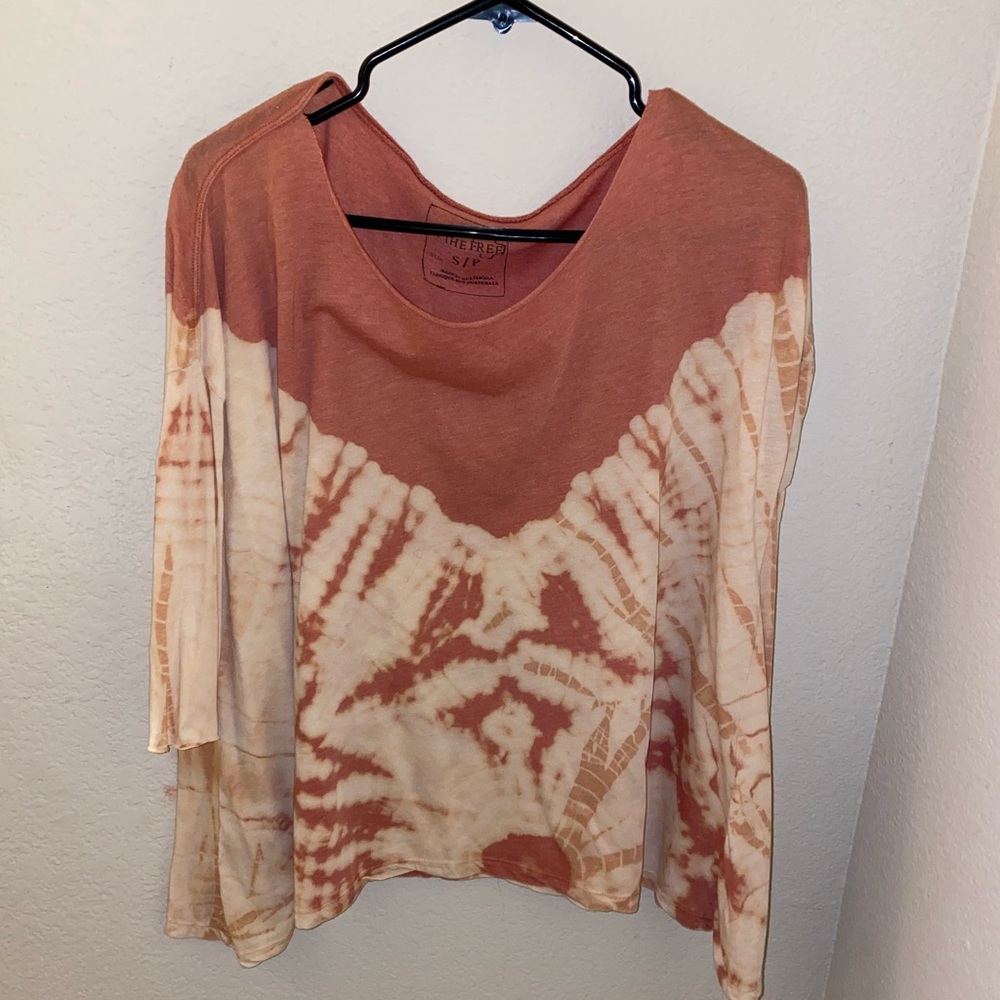 We The Free Small Orange 3/4 Sleeve Shirt/Top